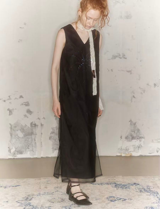 Firework Veil – Crystal Tulle Slip Dress