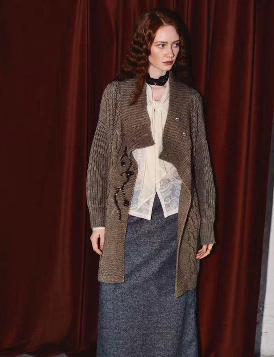 Autumn Ease – Longline Cashmere Knit Sweater