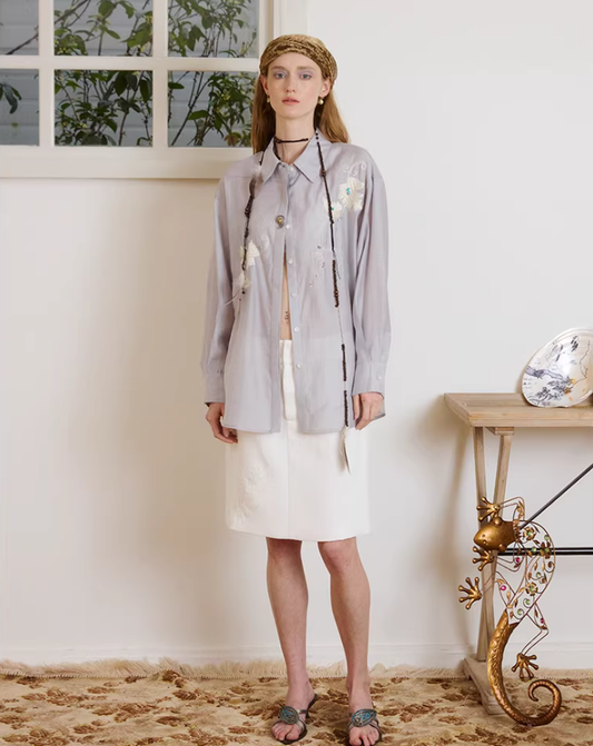 Vine Luster – Beaded Botanical Lightweight Sunshirt