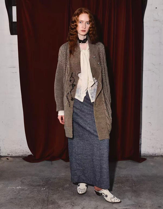 Autumn Ease – Longline Cashmere Knit Sweater