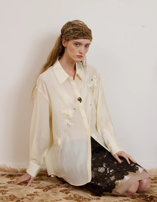 Vine Luster – Beaded Botanical Sheer Sunshirt