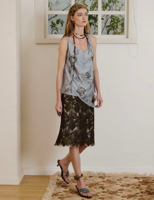 Misty Vine – Sequin Embroidered Camisole