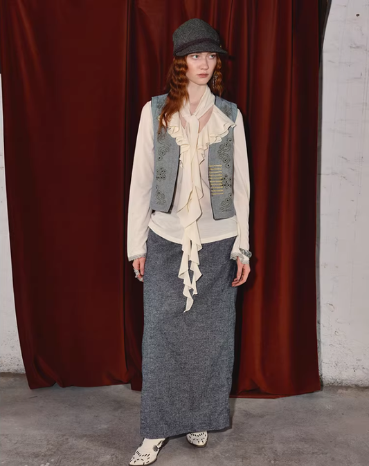 Knight’s Reverie – Reversible Embroidered Denim Vest