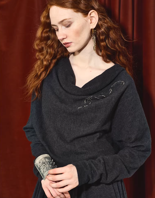 Pearl Knot – Beaded Wool Knit Set